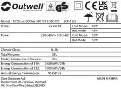 Outwell Ecocool Elektrische Koelbox - 35 Liter - Donkergrijs -Buitenwinkel 1389 1900 ecocool grijs 6