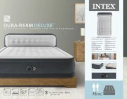 Intex Ultra Plush Headboard Luchtbed - Queensize - Ingebouwde Elektrische Pomp -Buitenwinkel 1487 1900 64448nd pkg 2023 300