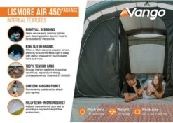 Vango Lismore Air 450 Opblaasbare Tunneltent - 4 Persoons - Groen 18 Vango Lismore Air 450 Opblaasbare Tunneltent - 4 Persoons - Groen -Buitenwinkel 1900 1783 lismore air 450 package 4