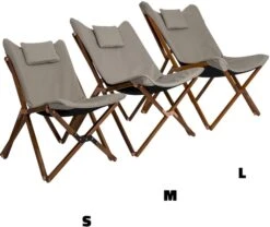Bo-Camp Urban Outdoor Bloomsbury Vlinderstoel - Beige - M -Buitenwinkel bo camp bloomsburry relaxstoel m beige 3 1