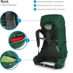 Osprey Rook Backpack - 65 Liter - Zwart 20 Osprey Rook Backpack - 65 Liter - Zwart -Buitenwinkel osprey rook features