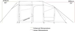 Zempire Evo TM V2 Opblaasbare Tent - 4 Persoons -Buitenwinkel zempire evo tm v2 opblaasbare tent 6
