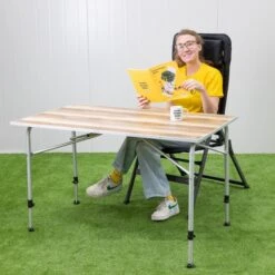 Dometic Zero Light Oak Large Campingtafel - 120 X 70 Cm -Buitenwinkel zerolightoaklarge 4